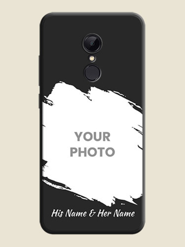 Custom Grunge Brush Strokes - Photo on Space Black Soft Matte Back Cover - Redmi 5 - alternate view