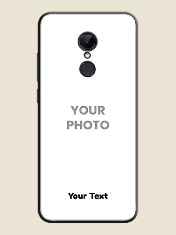 Custom Full Single Pic Upload With Text On Space Black Personalized Soft Matte Phone Covers -Xiaomi Redmi 5 - alternate view