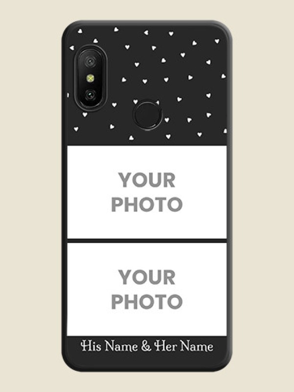 Custom Miniature Love Symbols with Name on Space Black Custom Soft Matte Back Cover - Redmi 6 Pro - alternate view