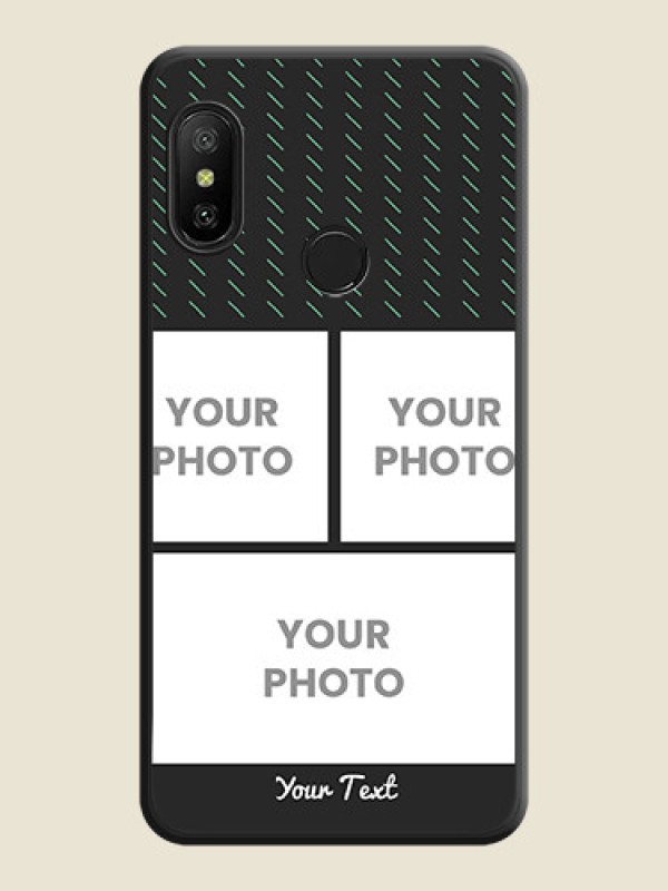 Custom Cross Dotted Pattern with 2 Image Holder  on Personalised Space Black Soft Matte Cases - Redmi 6 Pro - alternate view