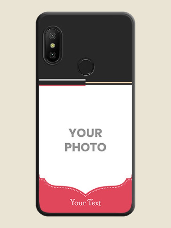 Custom Classic Plain Design with Name on Photo on Space Black Soft Matte Phone Cover - Redmi 6 Pro - alternate view