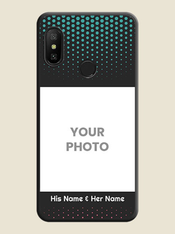 Custom Faded Dots with Grunge Photo Frame and Text on Space Black Custom Soft Matte Phone Cases - Redmi 6 Pro - alternate view