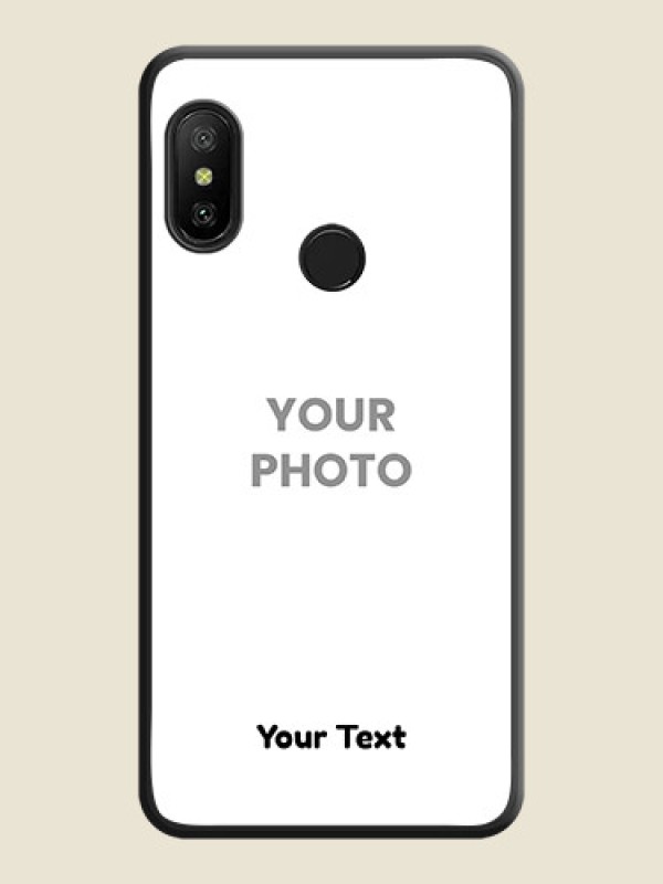 Custom Full Single Pic Upload With Text On Space Black Personalized Soft Matte Phone Covers -Xiaomi Redmi 6 Pro - alternate view