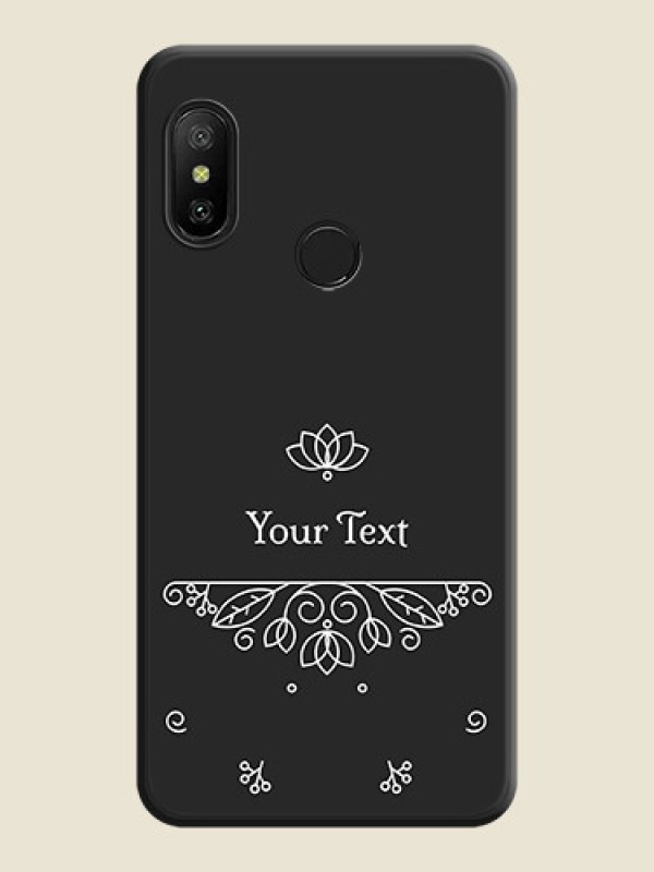 Custom Lotus Garden Custom Text On Space Black Personalized Soft Matte Phone Covers -Xiaomi Redmi 6 Pro - alternate view