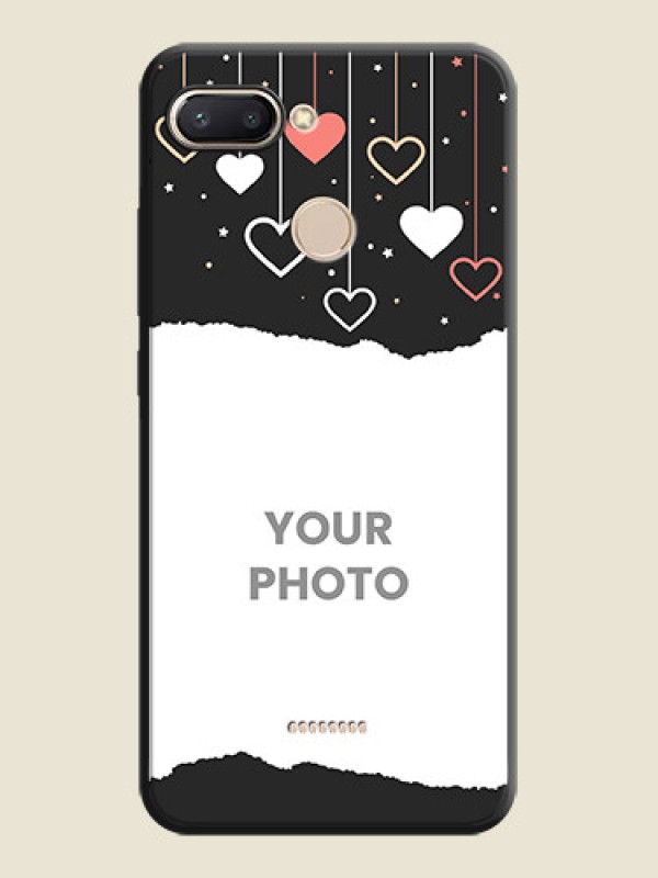 Custom Love Hangings with Splash Wave Picture on Space Black Custom Soft Matte Phone Back Cover - Redmi 6 - alternate view