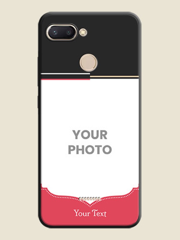 Custom Classic Plain Design with Name - Photo on Space Black Soft Matte Phone Cover - Redmi 6 - alternate view