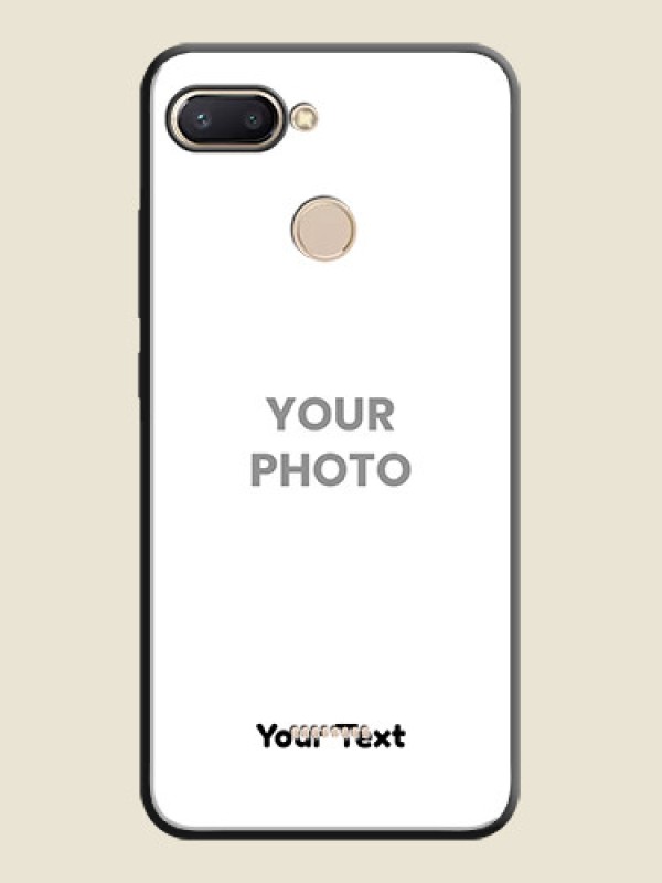 Custom Full Single Pic Upload With Text On Space Black Personalized Soft Matte Phone Covers -Xiaomi Redmi 6 - alternate view