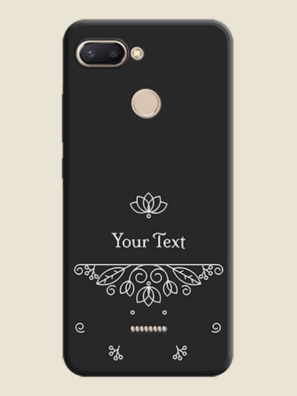 Custom Lotus Garden Custom Text On Space Black Personalized Soft Matte Phone Covers -Xiaomi Redmi 6 - alternate view