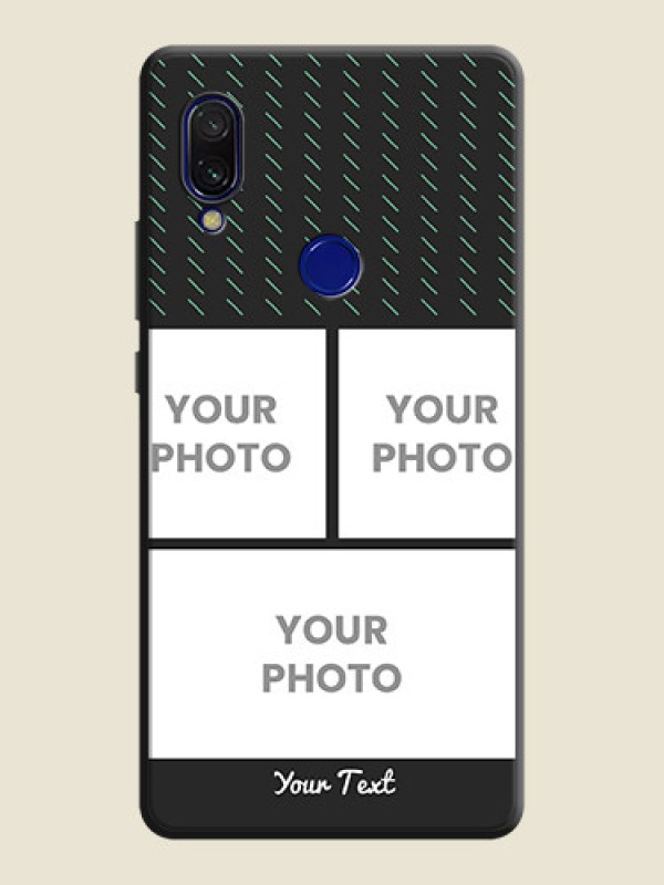 Custom Cross Dotted Pattern with 2 Image Holder  on Personalised Space Black Soft Matte Cases - Redmi 7 - alternate view
