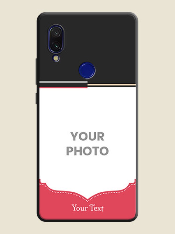 Custom Classic Plain Design with Name - Photo on Space Black Soft Matte Phone Cover - Redmi 7 - alternate view