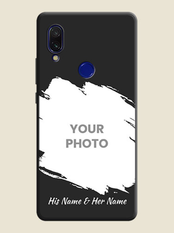 Custom Grunge Brush Strokes - Photo on Space Black Soft Matte Back Cover - Redmi 7 - alternate view