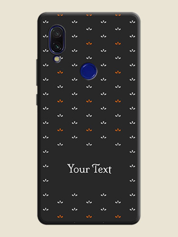 Custom Simple Pattern With Custom Text On Space Black Personalized Soft Matte Phone Covers -Xiaomi Redmi 7 - alternate view