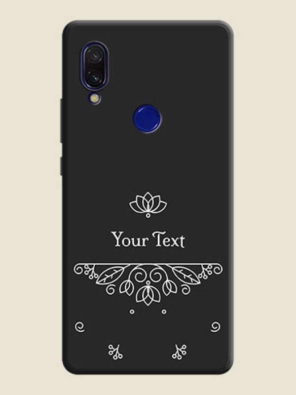 Custom Lotus Garden Custom Text On Space Black Personalized Soft Matte Phone Covers -Xiaomi Redmi 7 - alternate view