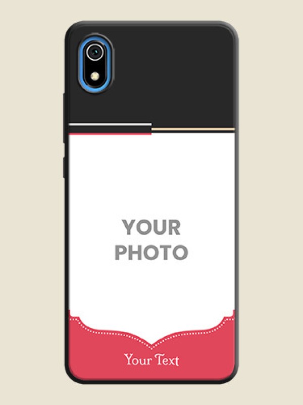 Custom Classic Plain Design with Name - Photo on Space Black Soft Matte Phone Cover - Redmi 7A - alternate view