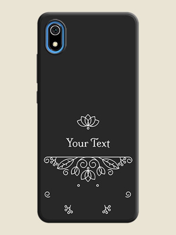Custom Lotus Garden Custom Text On Space Black Personalized Soft Matte Phone Covers -Xiaomi Redmi 7A - alternate view