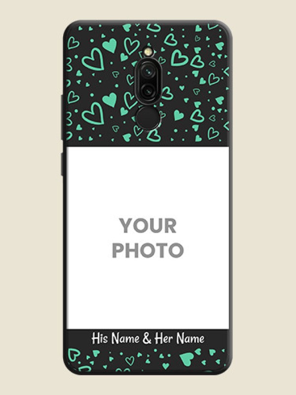 Custom Sea Green Indefinite Love Pattern - Photo on Space Black Soft Matte Mobile Cover - Redmi 8 - alternate view