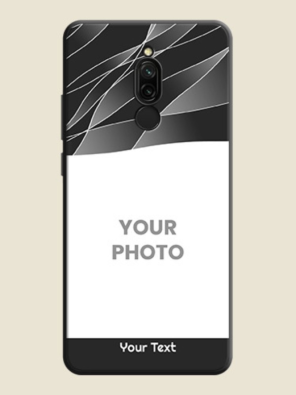 Custom Mixed Wave Lines - Photo on Space Black Soft Matte Mobile Cover - Redmi 8 - alternate view