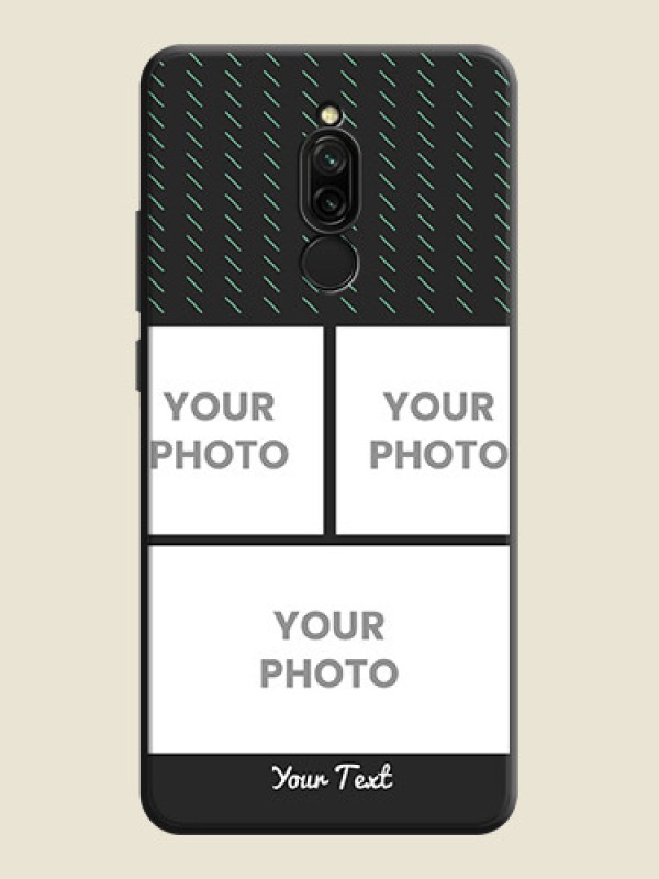 Custom Cross Dotted Pattern with 2 Image Holder  on Personalised Space Black Soft Matte Cases - Redmi 8 - alternate view