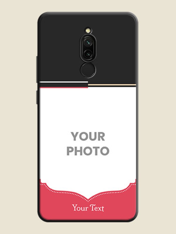 Custom Classic Plain Design with Name - Photo on Space Black Soft Matte Phone Cover - Redmi 8 - alternate view
