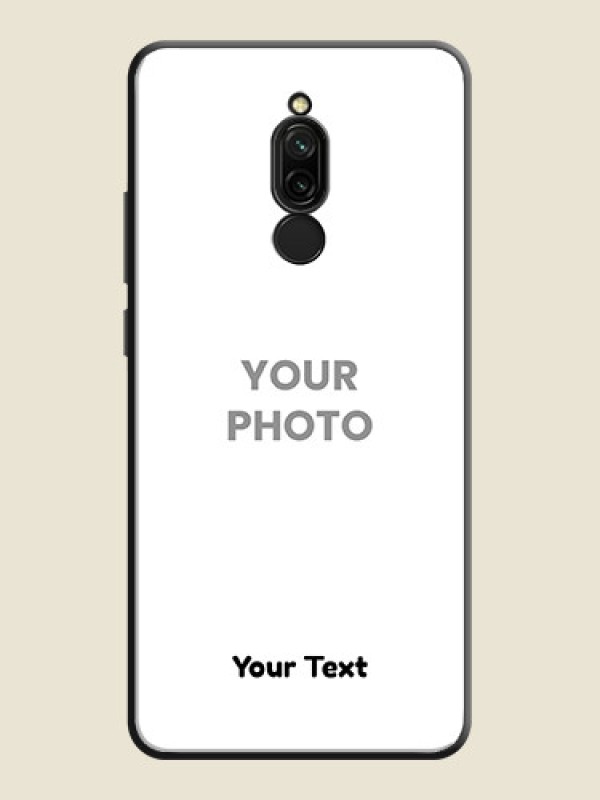 Custom Full Single Pic Upload With Text On Space Black Personalized Soft Matte Phone Covers -Xiaomi Redmi 8 - alternate view