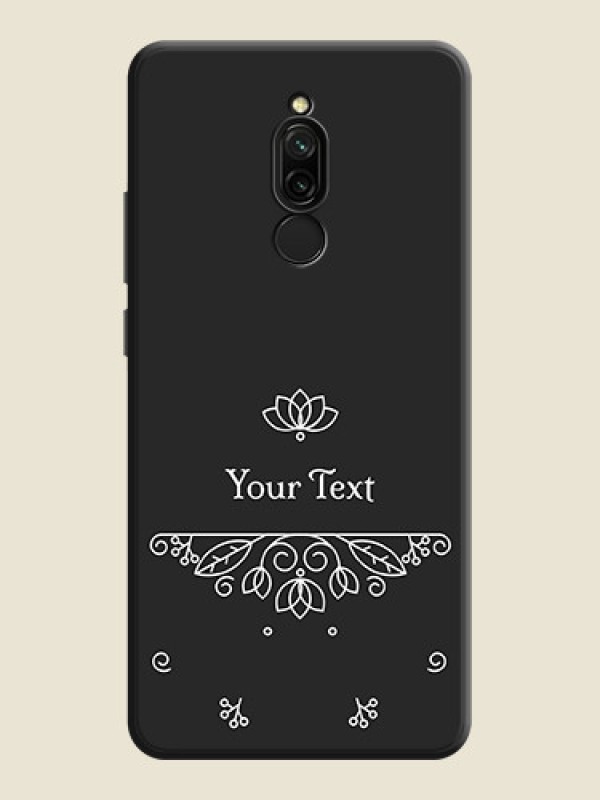 Custom Lotus Garden Custom Text On Space Black Personalized Soft Matte Phone Covers -Xiaomi Redmi 8 - alternate view
