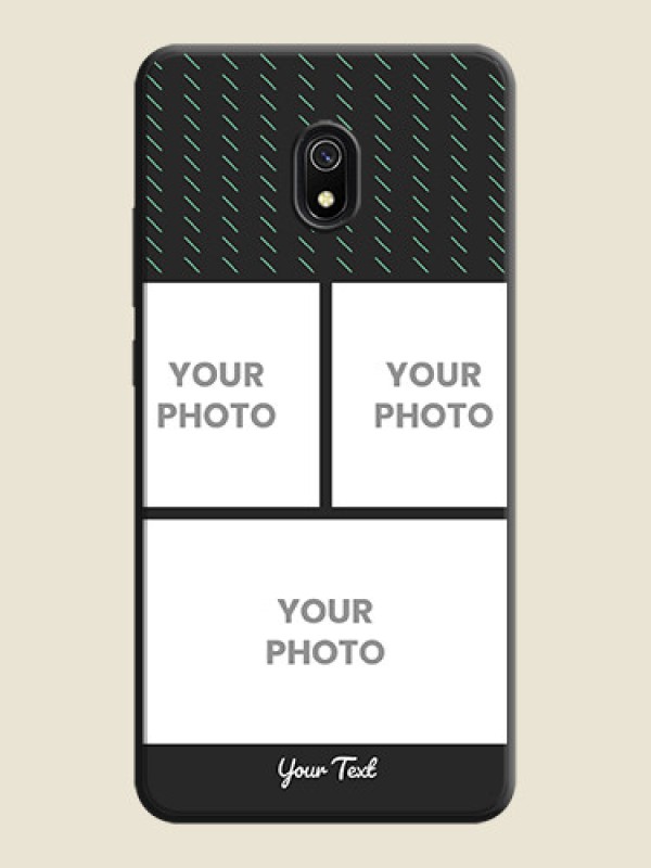 Custom Cross Dotted Pattern with 2 Image Holder  on Personalised Space Black Soft Matte Cases - Redmi 8A - alternate view