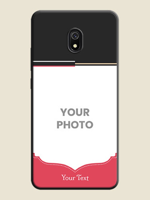 Custom Classic Plain Design with Name - Photo on Space Black Soft Matte Phone Cover - Redmi 8A - alternate view