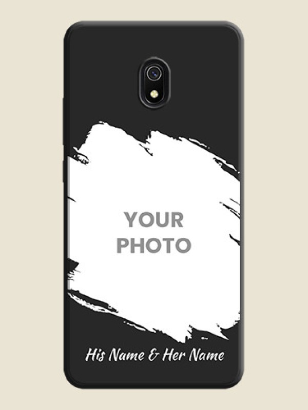 Custom Grunge Brush Strokes - Photo on Space Black Soft Matte Back Cover - Redmi 8A - alternate view