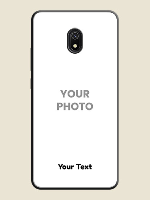 Custom Full Single Pic Upload With Text On Space Black Personalized Soft Matte Phone Covers -Xiaomi Redmi 8A - alternate view