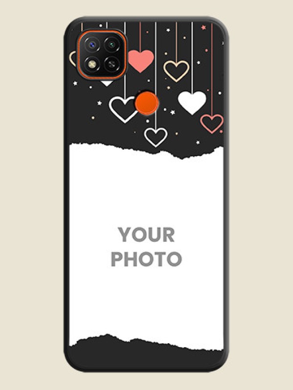 Custom Love Hangings with Splash Wave Picture on Space Black Custom Soft Matte Phone Back Cover - Redmi 9 Activ - alternate view