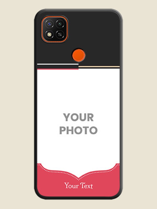 Custom Classic Plain Design with Name on Photo on Space Black Soft Matte Phone Cover - Redmi 9 Activ - alternate view