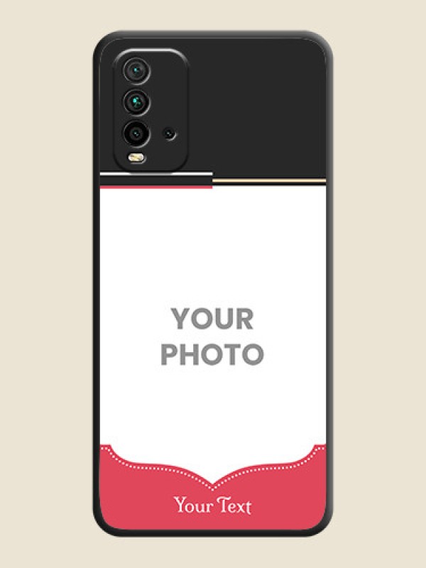 Custom Classic Plain Design with Name on Photo on Space Black Soft Matte Phone Cover - Redmi 9 Power - alternate view