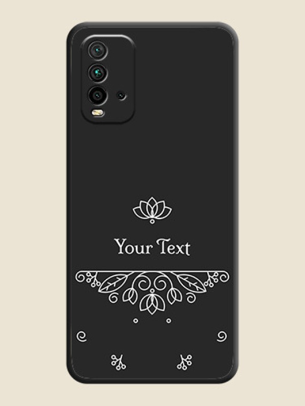 Custom Lotus Garden Custom Text On Space Black Personalized Soft Matte Phone Covers -Xiaomi Redmi 9 Power - alternate view