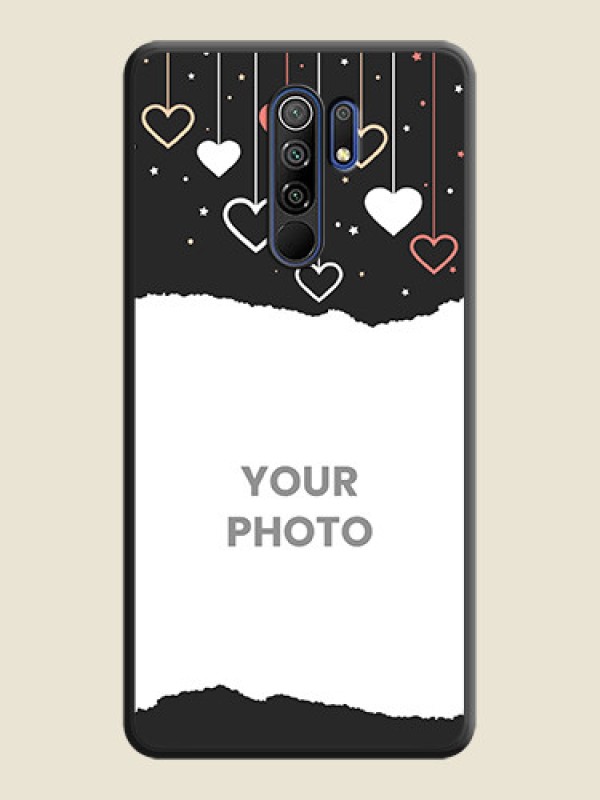 Custom Love Hangings with Splash Wave Picture on Space Black Custom Soft Matte Phone Back Cover - Redmi 9 Prime - alternate view