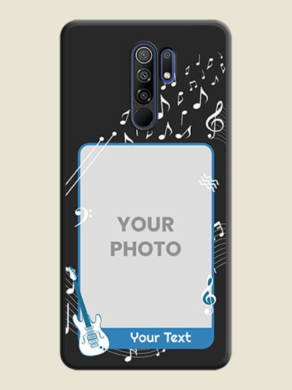 Custom Musical Theme Design with Text on Photo on Space Black Soft Matte Mobile Case - Redmi 9 Prime - alternate view