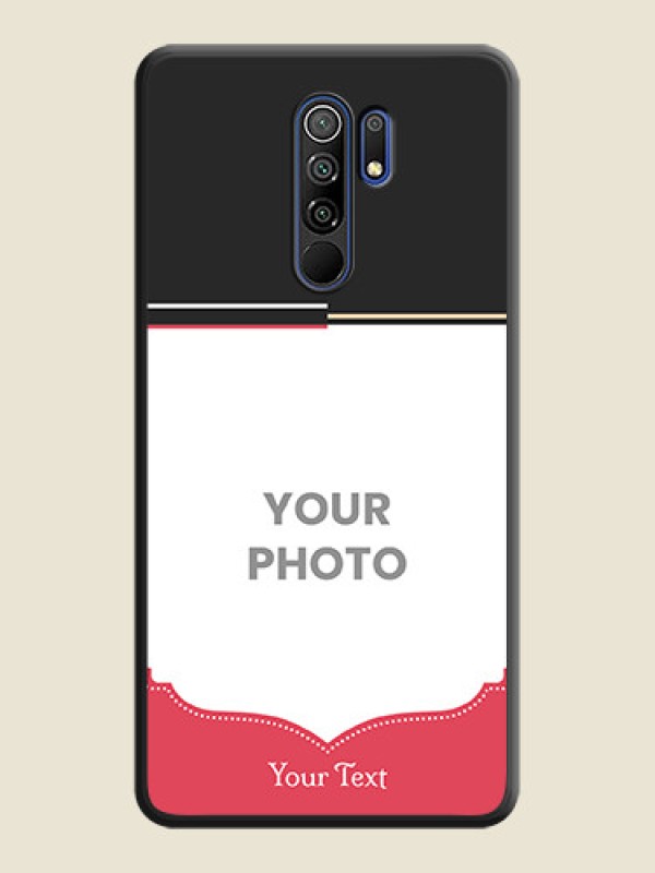 Custom Classic Plain Design with Name on Photo on Space Black Soft Matte Phone Cover - Redmi 9 Prime - alternate view