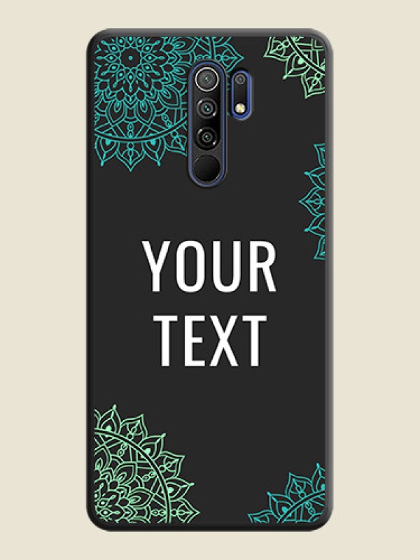 Custom Your Name with Floral Design on Space Black Custom Soft Matte Back Cover - Redmi 9 Prime - alternate view