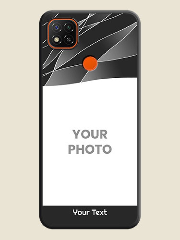 Custom Mixed Wave Lines on Photo on Space Black Soft Matte Mobile Cover - Redmi 9 - alternate view