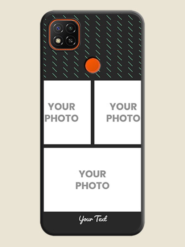 Custom Cross Dotted Pattern with 2 Image Holder  on Personalised Space Black Soft Matte Cases - Redmi 9 - alternate view