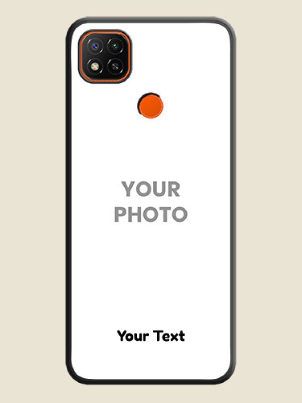 Custom Full Single Pic Upload With Text On Space Black Personalized Soft Matte Phone Covers -Xiaomi Redmi 9 - alternate view