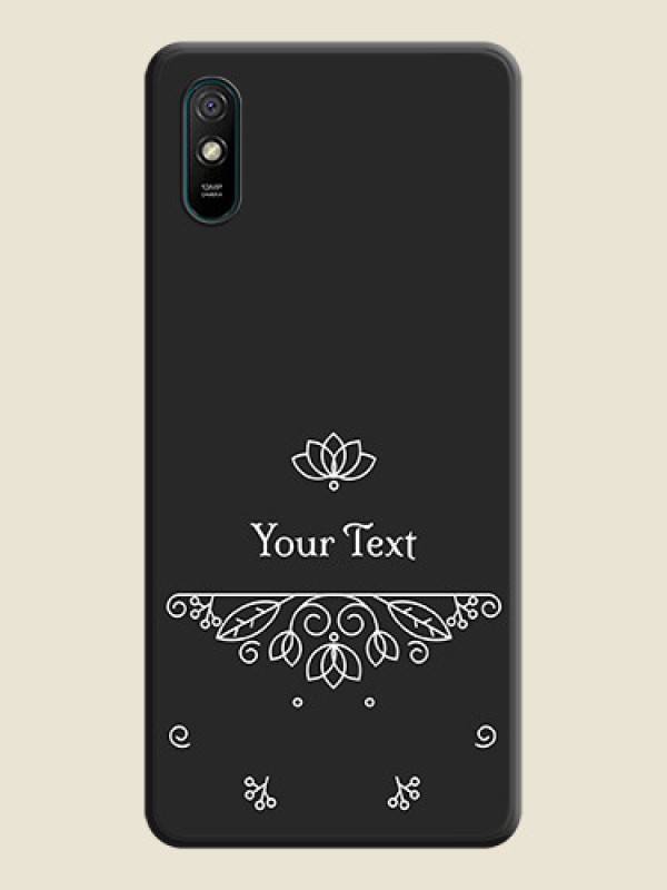 Custom Lotus Garden Custom Text On Space Black Personalized Soft Matte Phone Covers -Xiaomi Redmi 9A Sport - alternate view