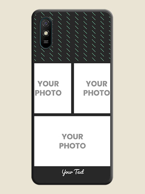 Custom Cross Dotted Pattern with 2 Image Holder  on Personalised Space Black Soft Matte Cases - Redmi 9A - alternate view