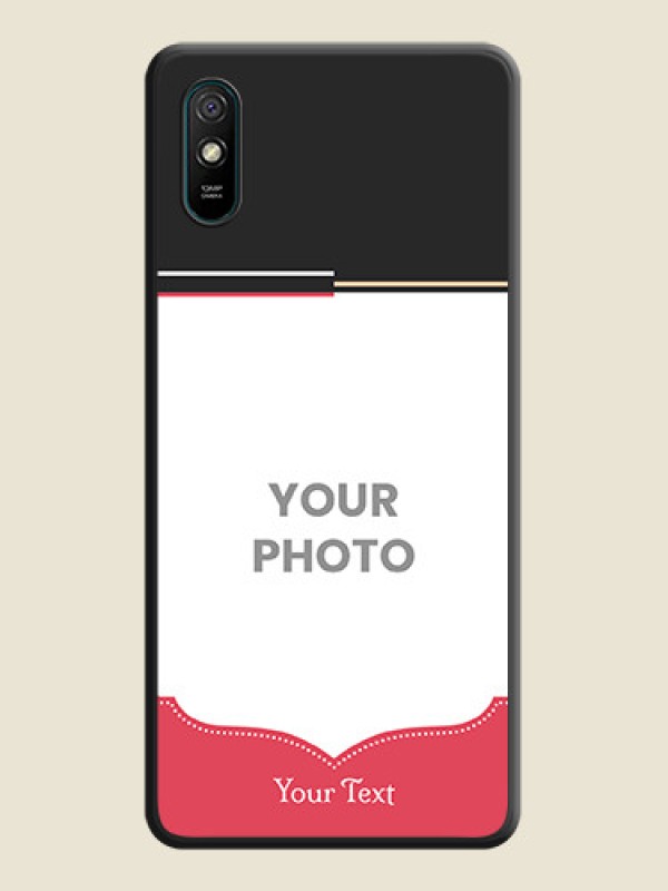 Custom Classic Plain Design with Name on Photo on Space Black Soft Matte Phone Cover - Redmi 9A - alternate view