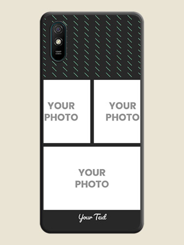 Custom Cross Dotted Pattern with 2 Image Holder  on Personalised Space Black Soft Matte Cases - Redmi 9i Sport - alternate view