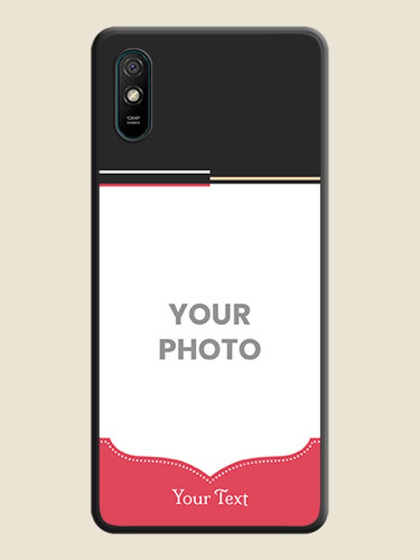 Custom Classic Plain Design with Name on Photo on Space Black Soft Matte Phone Cover - Redmi 9i - alternate view