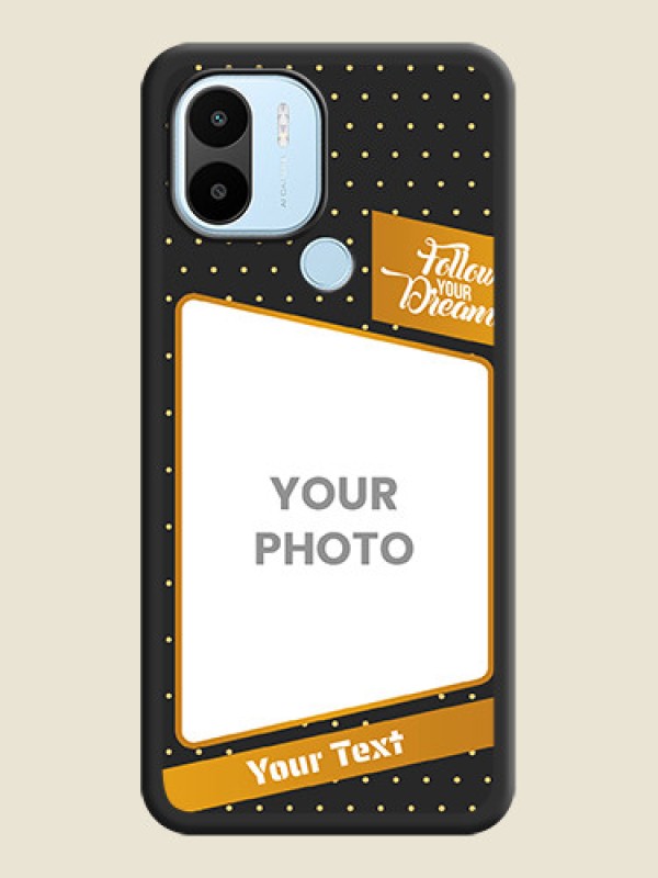 Custom Follow Your Dreams with White Dots on Space Black Custom Soft Matte Phone Cases - Xiaomi Redmi A1 Plus - alternate view
