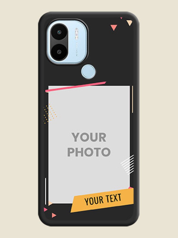 Custom Photo Frame with Triangle Small Dots on Photo on Space Black Soft Matte Back Cover - Xiaomi Redmi A1 Plus - alternate view