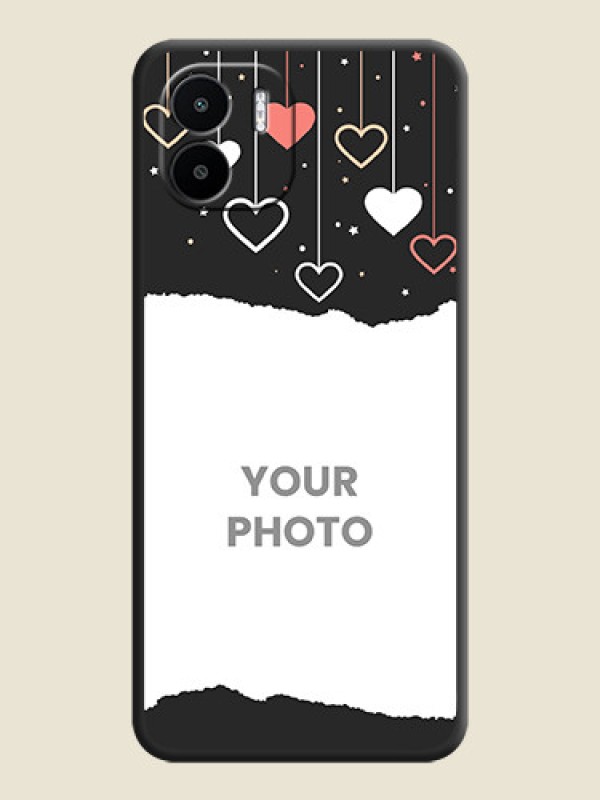 Custom Love Hangings with Splash Wave Picture on Space Black Custom Soft Matte Phone Back Cover - Xiaomi Redmi A1 - alternate view
