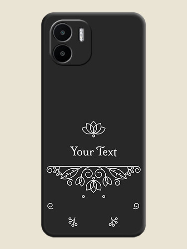 Custom Lotus Garden Custom Text On Space Black Personalized Soft Matte Phone Covers -Xiaomi Redmi A1 - alternate view