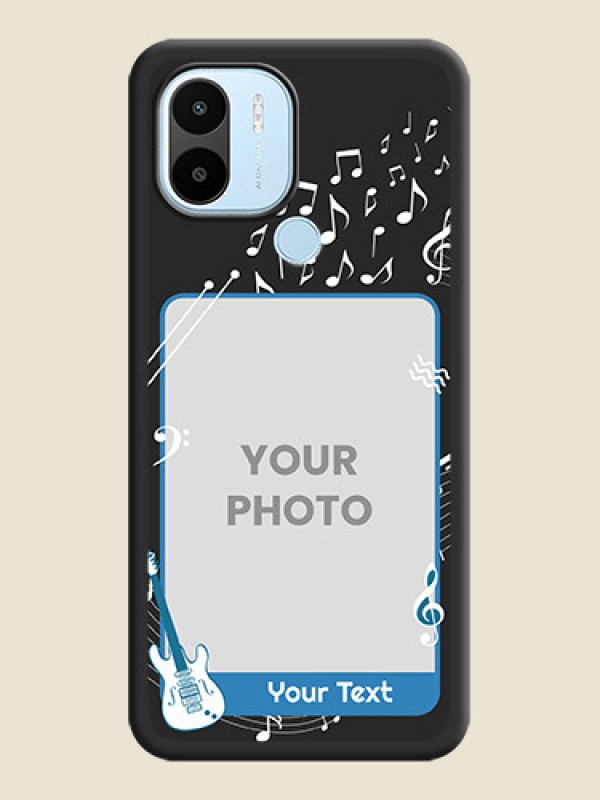 Custom Musical Theme Design with Text on Photo on Space Black Soft Matte Mobile Case - Xiaomi Redmi A2 Plus - alternate view